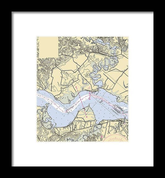 A beuatiful Framed Print of the Cat Point Creek-Virginia Nautical Chart by SeaKoast
