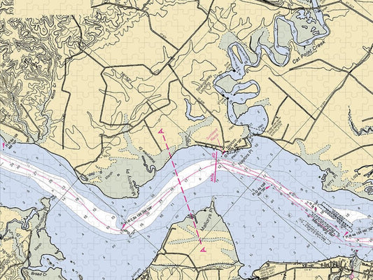 Cat Point Creek Virginia Nautical Chart Puzzle