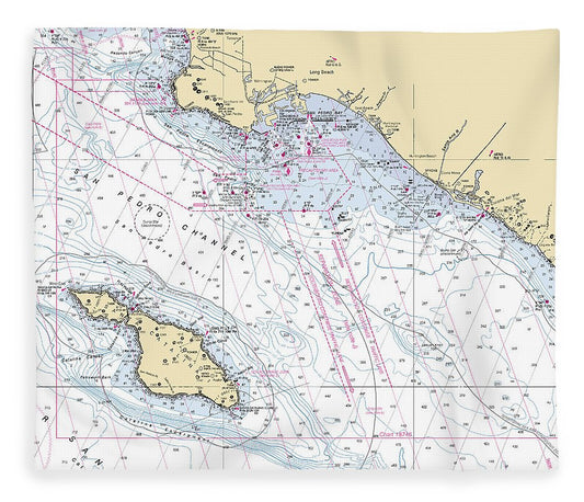 Catalina Los Angeles  California Nautical Chart _V6 Blanket