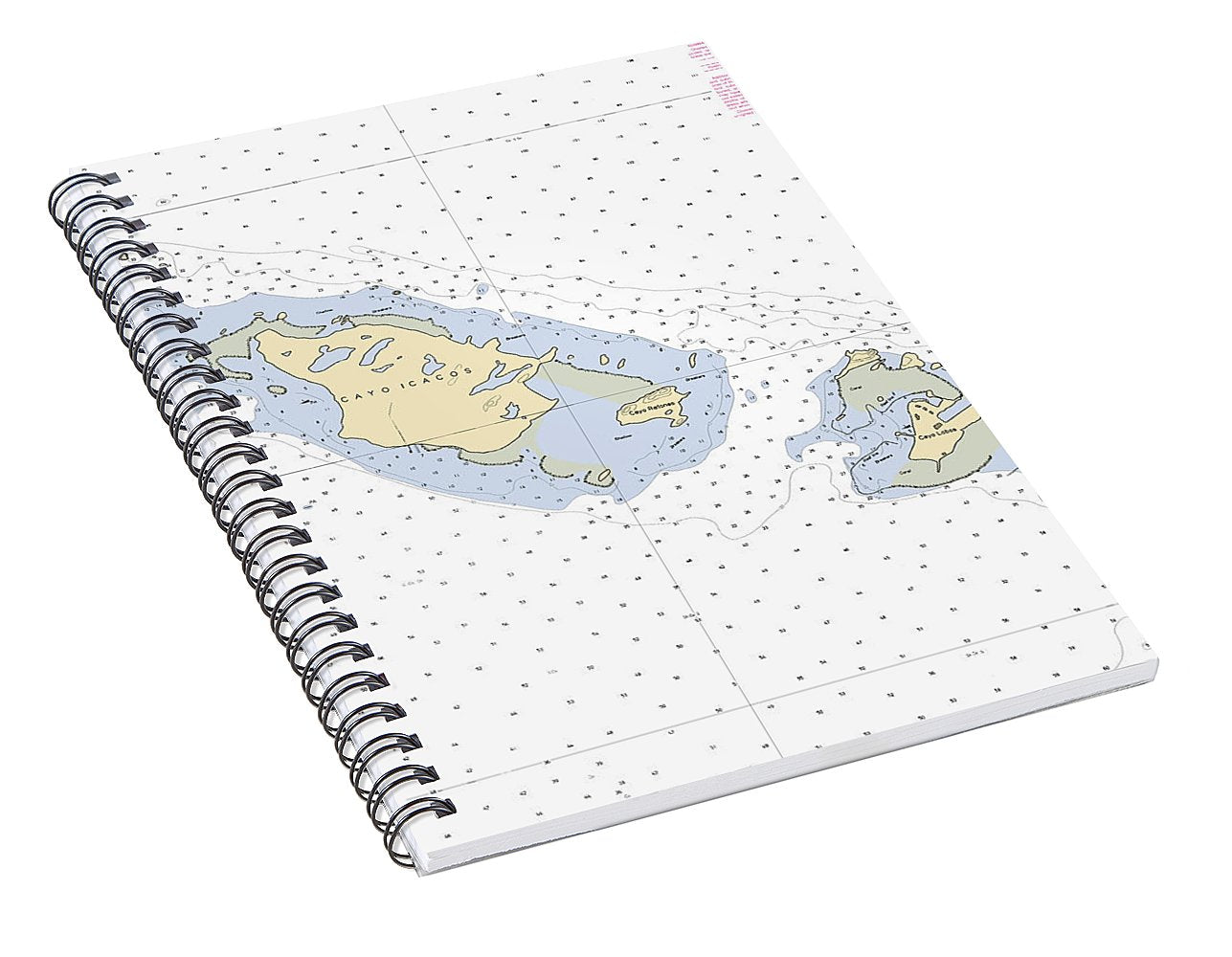 Caya Icacos-puerto Rico Nautical Chart - Spiral Notebook