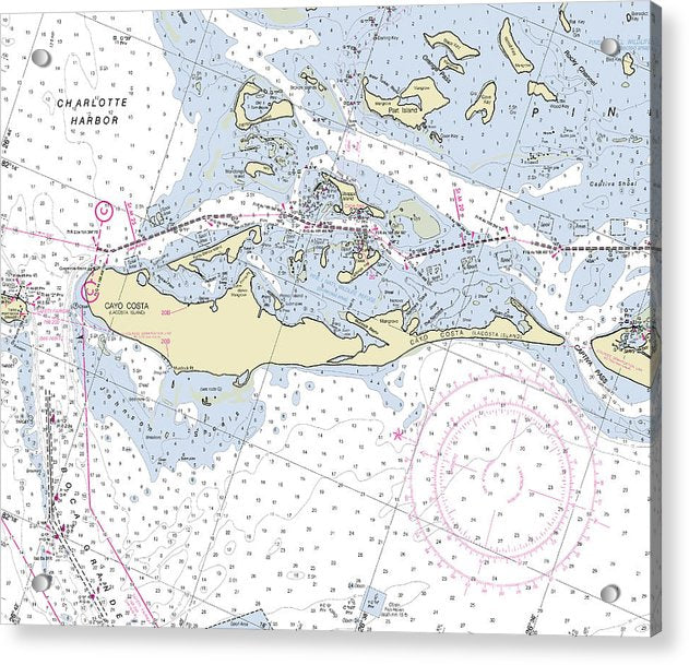 Cayo Costa Florida Nautical Chart - Acrylic Print