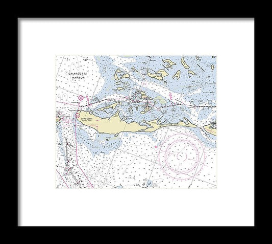 Cayo Costa Florida Nautical Chart - Framed Print