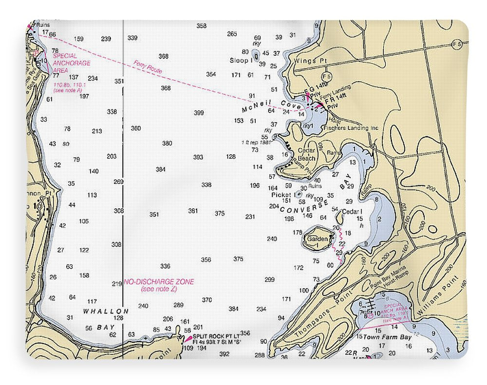 Cedar Beach-lake Champlain  Nautical Chart - Blanket