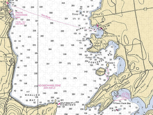 Cedar Beach Lake Champlain  Nautical Chart Puzzle