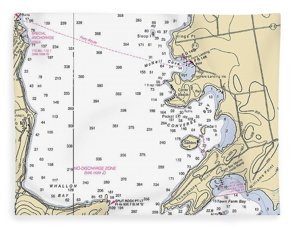 Cedar Beach-lake Champlain  Nautical Chart - Blanket