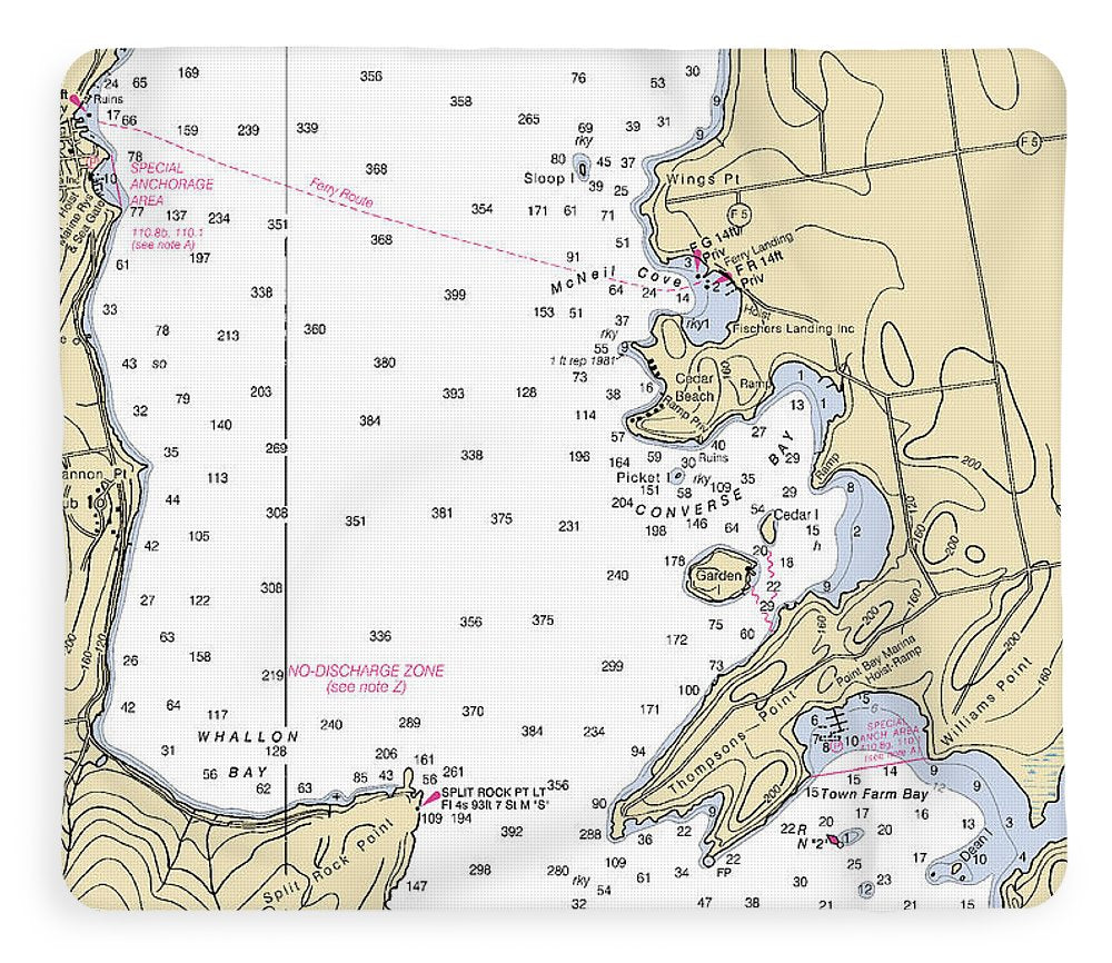 Cedar Beach-lake Champlain  Nautical Chart - Blanket