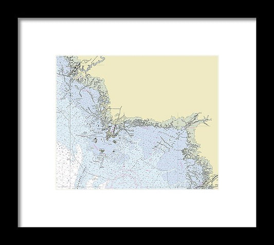 Cedar Key Florida Nautical Chart - Framed Print