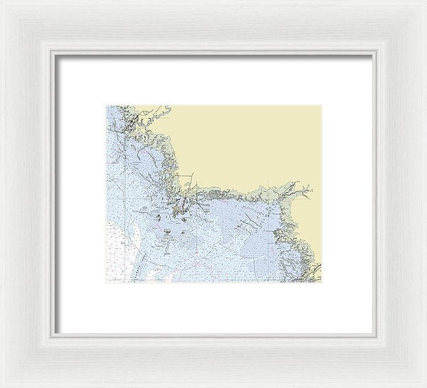 Cedar Key Florida Nautical Chart - Framed Print