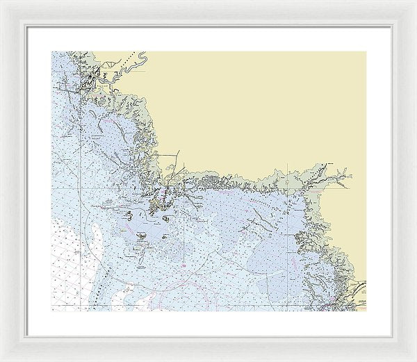 Cedar Key Florida Nautical Chart - Framed Print