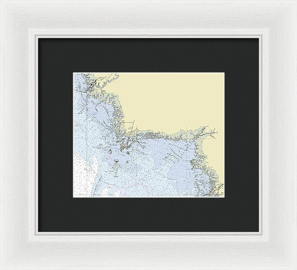 Cedar Key Florida Nautical Chart - Framed Print