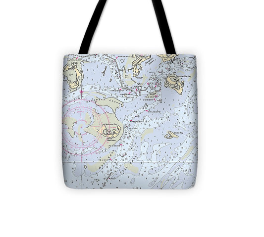 Cedar Keys Florida Nautical Chart Tote Bag