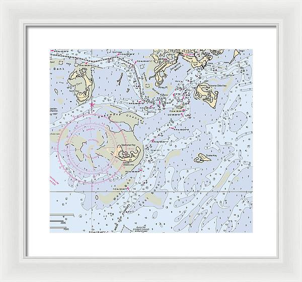 Cedar Keys-florida Nautical Chart - Framed Print