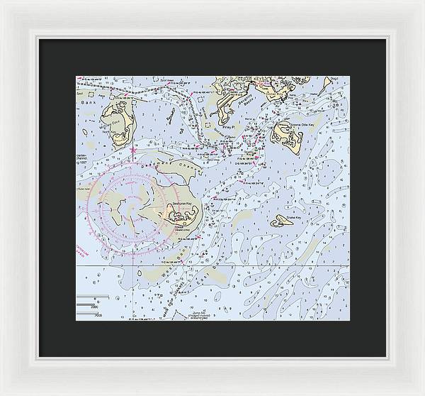 Cedar Keys-florida Nautical Chart - Framed Print