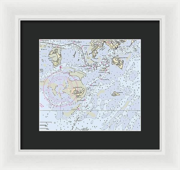 Cedar Keys-florida Nautical Chart - Framed Print