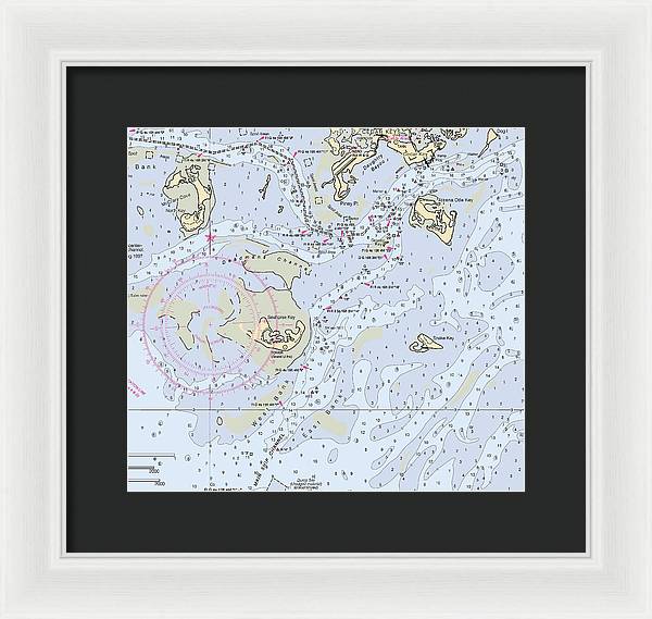 Cedar Keys-florida Nautical Chart - Framed Print