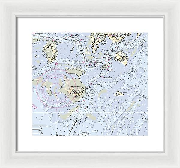 Cedar Keys-florida Nautical Chart - Framed Print