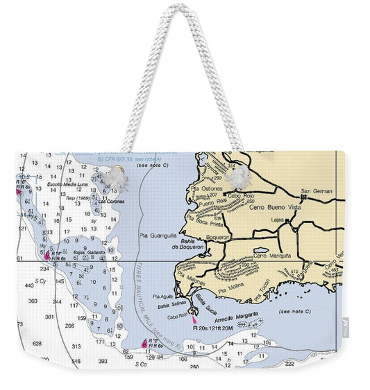 Cerro Bueno Vista-puerto Rico Nautical Chart - Weekender Tote Bag