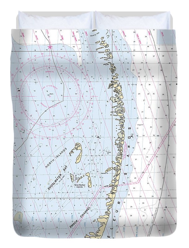 Chandeleur Islands-louisiana Nautical Chart - Duvet Cover