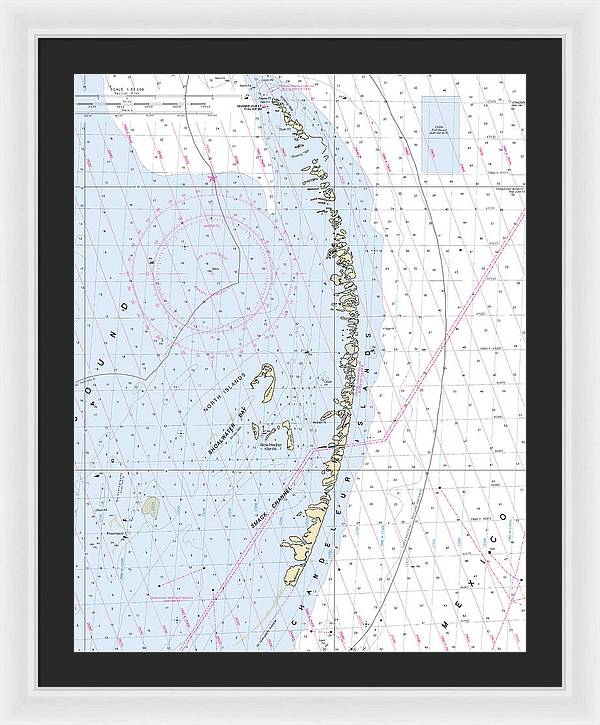 Chandeleur Islands-louisiana Nautical Chart - Framed Print