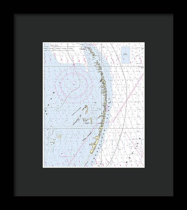 Chandeleur Islands-louisiana Nautical Chart - Framed Print