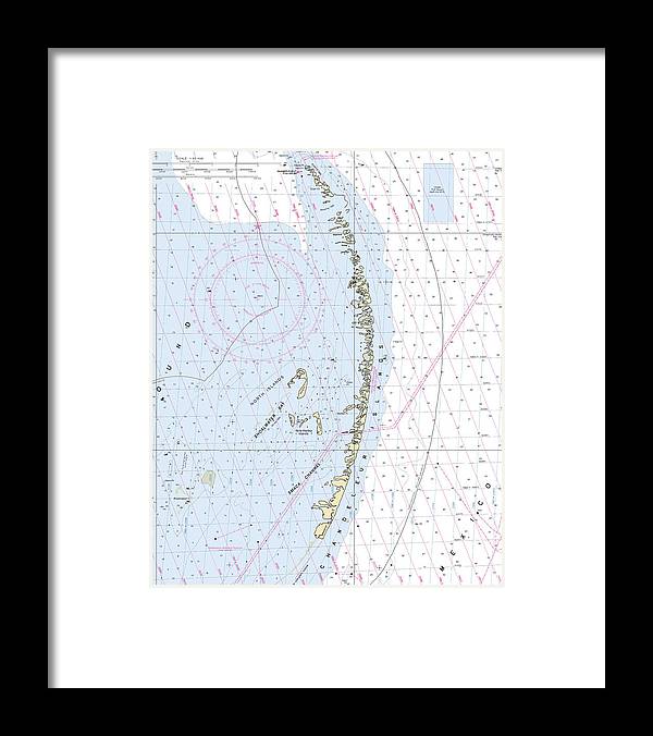 A beuatiful Framed Print of the Chandeleur Islands-Louisiana Nautical Chart by SeaKoast