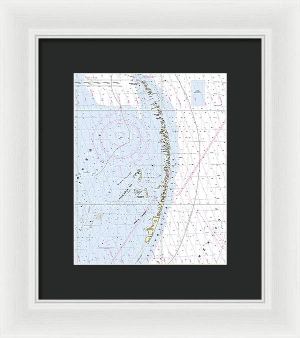 Chandeleur Islands-louisiana Nautical Chart - Framed Print