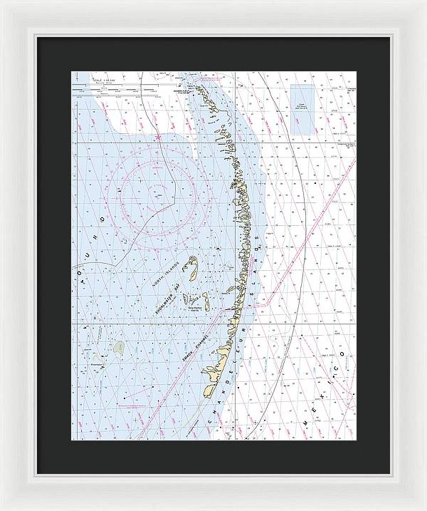 Chandeleur Islands-louisiana Nautical Chart - Framed Print