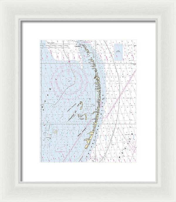 Chandeleur Islands-louisiana Nautical Chart - Framed Print