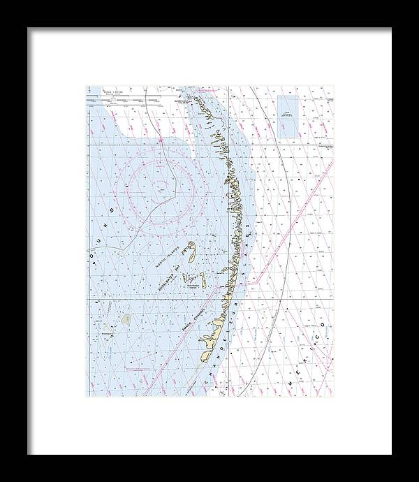 Chandeleur Islands-louisiana Nautical Chart - Framed Print