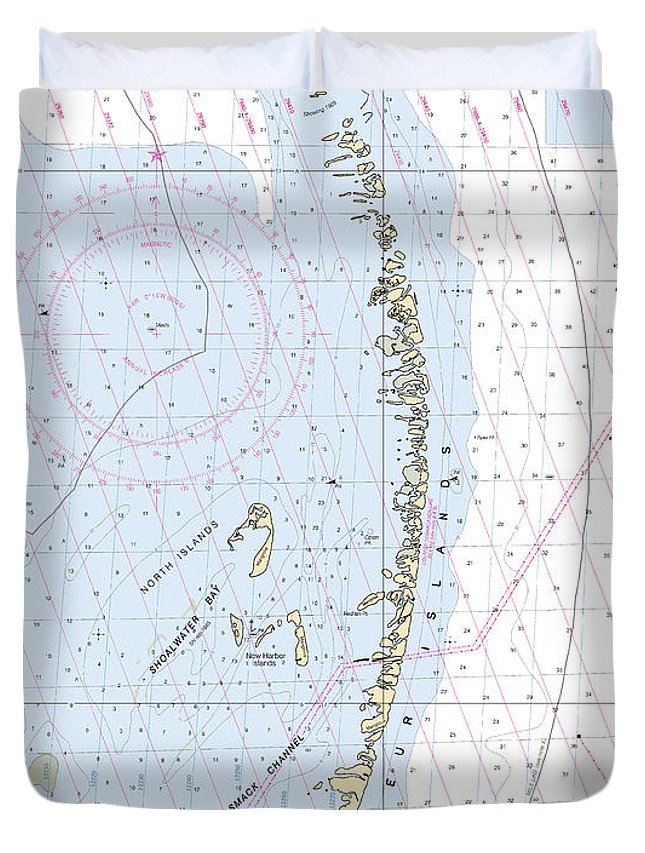 Chandeleur Islands-louisiana Nautical Chart - Duvet Cover