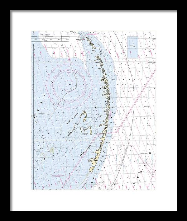 Chandeleur Islands-louisiana Nautical Chart - Framed Print