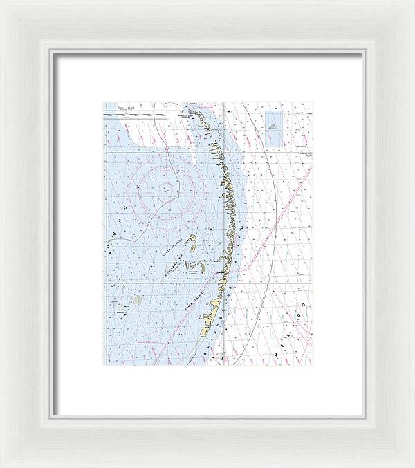 Chandeleur Islands-louisiana Nautical Chart - Framed Print