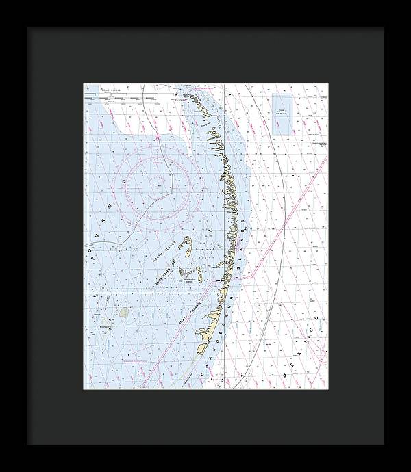 Chandeleur Islands-louisiana Nautical Chart - Framed Print