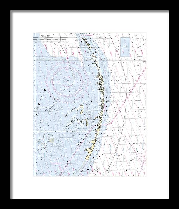 Chandeleur Islands-louisiana Nautical Chart - Framed Print