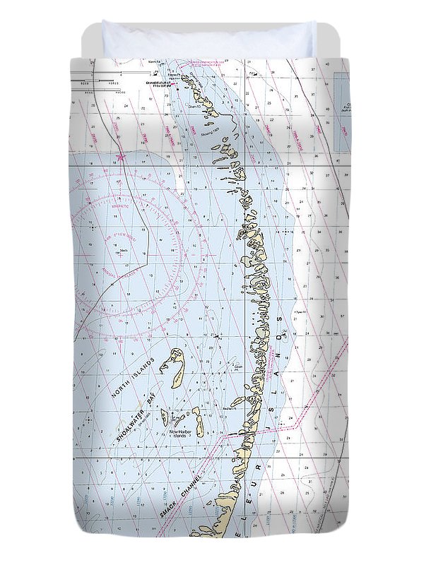 Chandeleur Islands-louisiana Nautical Chart - Duvet Cover