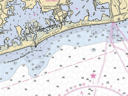 Charlestown Rhode Island Nautical Chart Puzzle