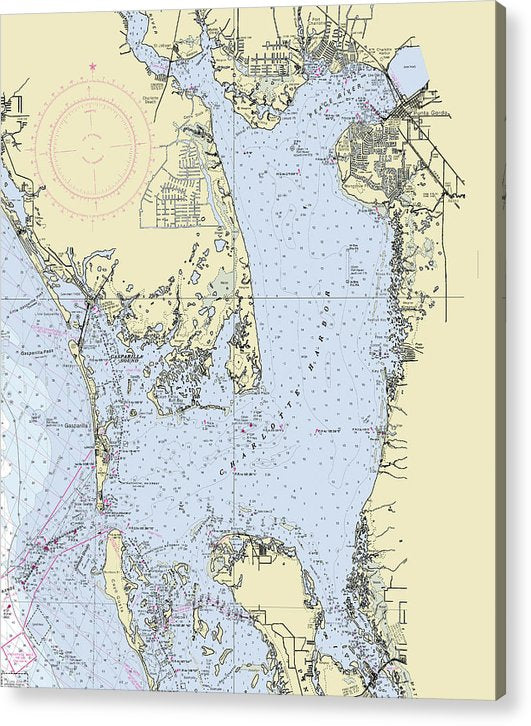 Charlotte Harbor Florida Nautical Chart  Acrylic Print