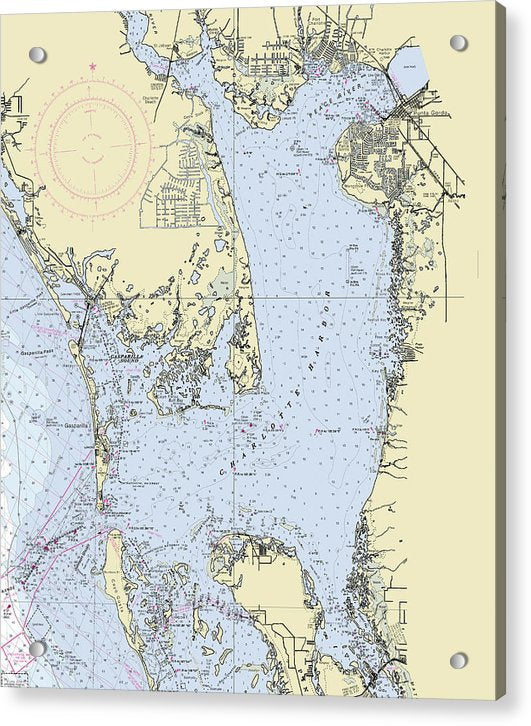 Charlotte Harbor Florida Nautical Chart - Acrylic Print