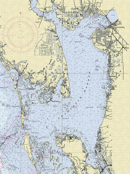Charlotte Harbor Florida Nautical Chart Puzzle