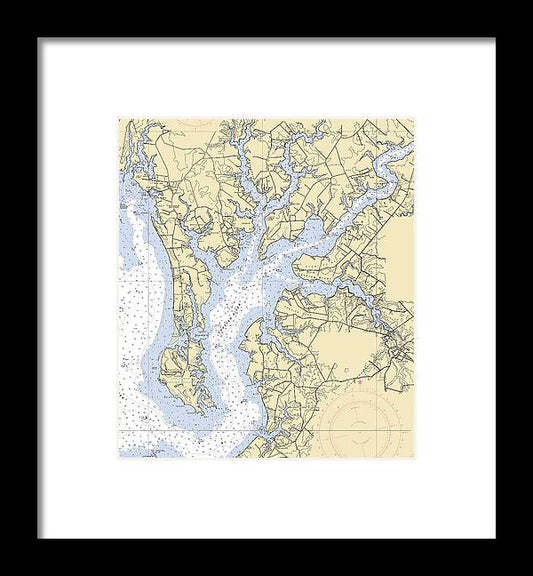 A beuatiful Framed Print of the Chester River-Maryland Nautical Chart by SeaKoast
