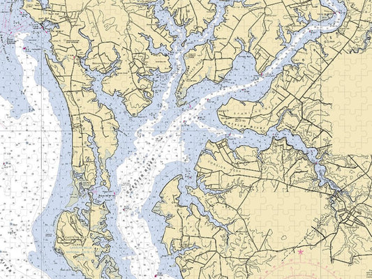 Chester River Maryland Nautical Chart Puzzle