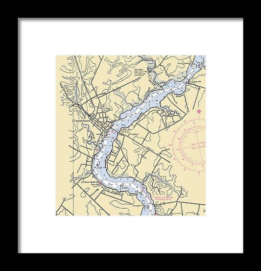 A beuatiful Framed Print of the Chestertown-Maryland Nautical Chart by SeaKoast