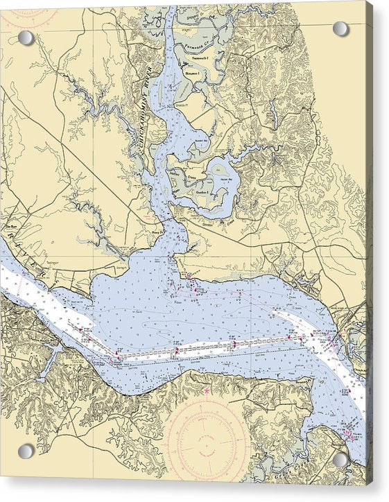 Chickahominy River-virginia Nautical Chart - Acrylic Print