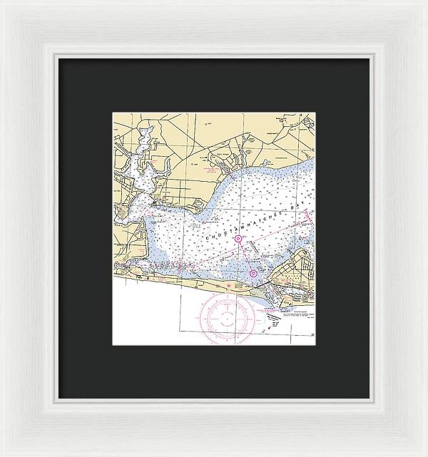 Choctawhatchee Bay-florida Nautical Chart - Framed Print