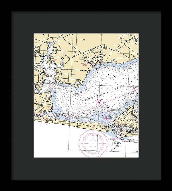 Choctawhatchee Bay-florida Nautical Chart - Framed Print