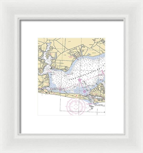 Choctawhatchee Bay-florida Nautical Chart - Framed Print