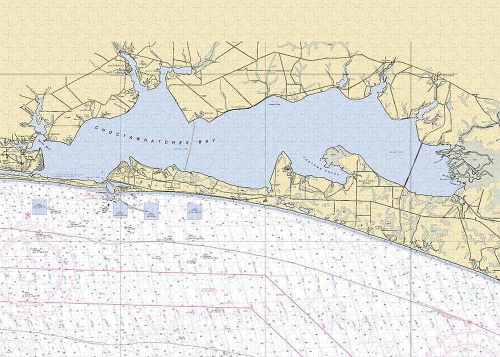 Choctawhatchee-bay -florida Nautical Chart _v6 - Puzzle