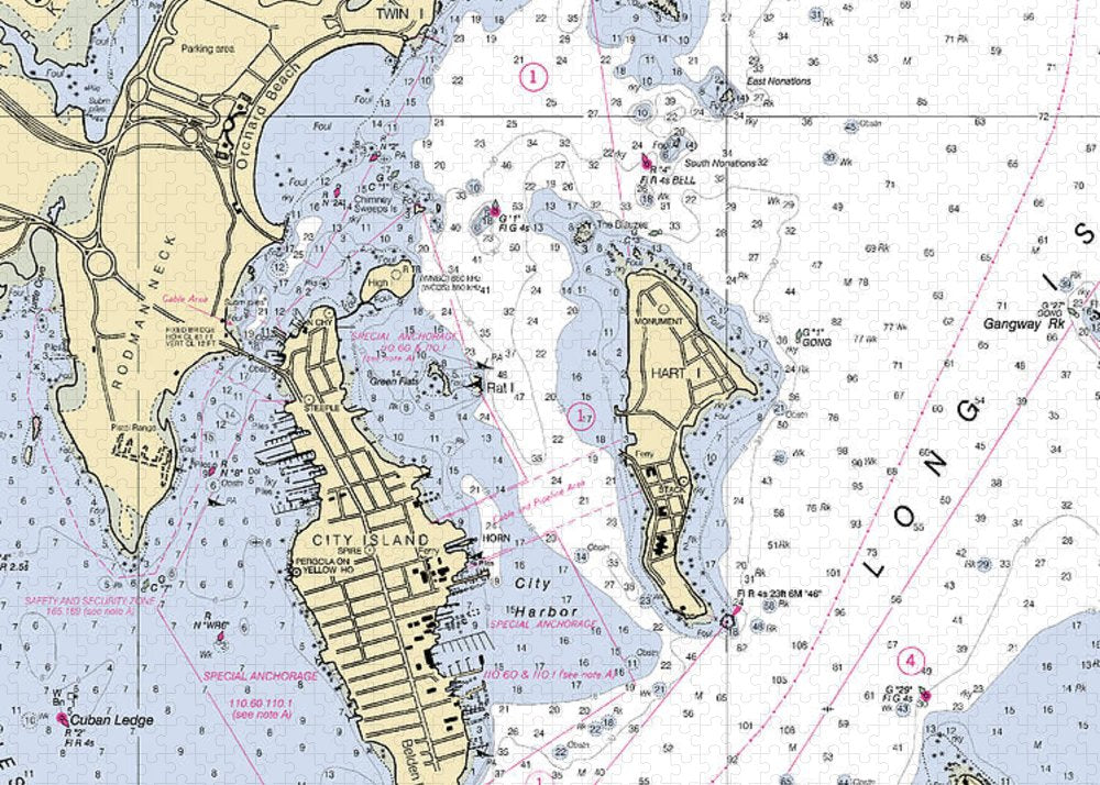 City Island-new York Nautical Chart - Puzzle