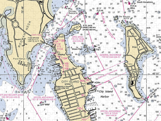 City Island  New York Nautical Chart _V2 Puzzle