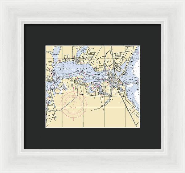 Clear Lake-texas Nautical Chart - Framed Print